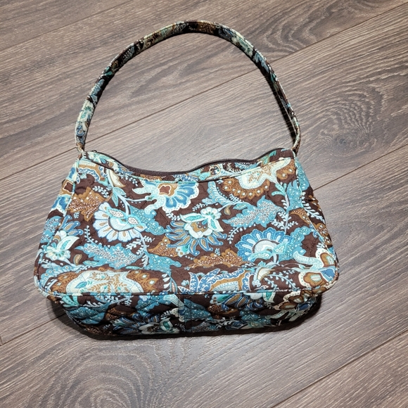 Vera Bradley Handbags - Vera Bradley Java Brown and Teal Floral Shoulder Bag